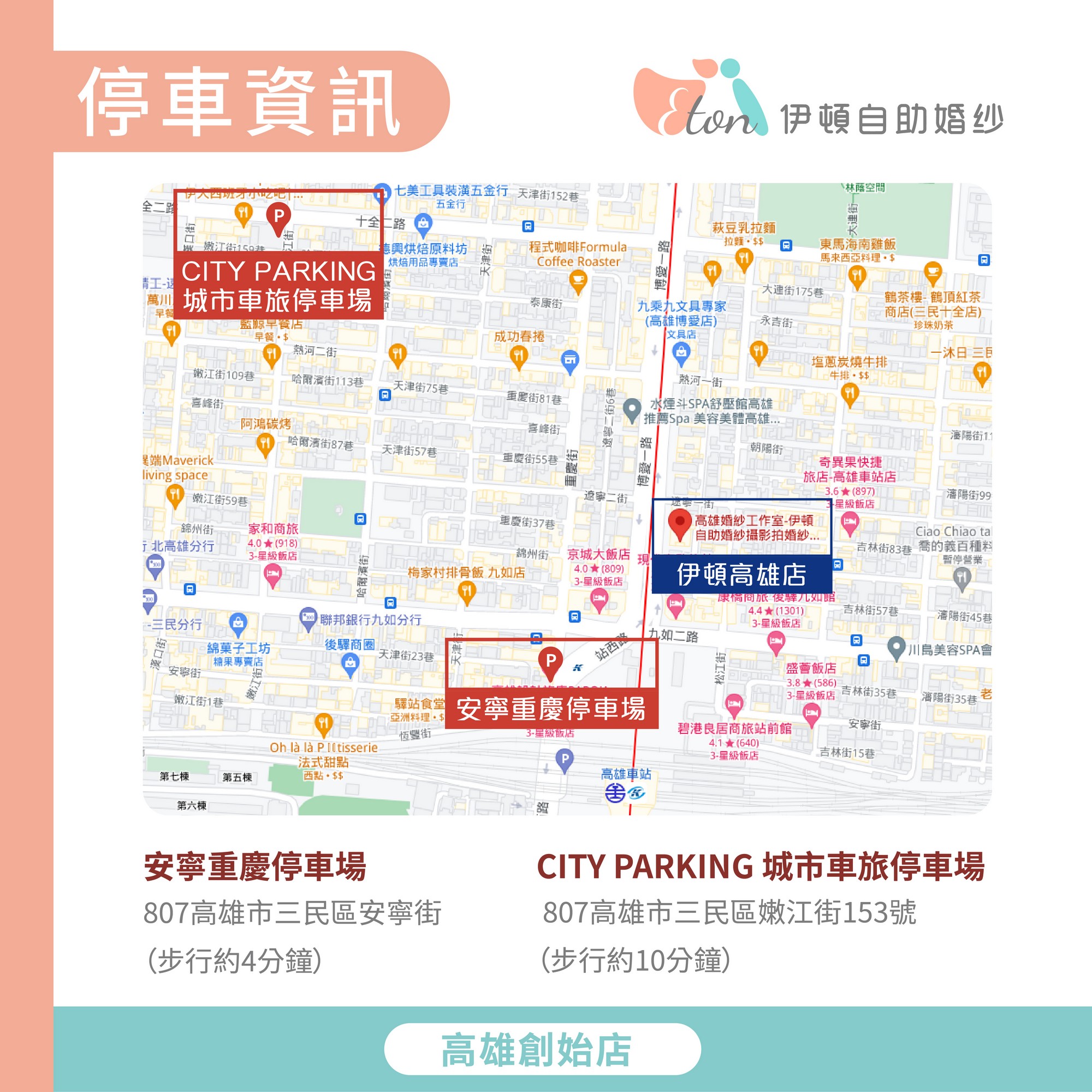 高雄創始店停車位置參考