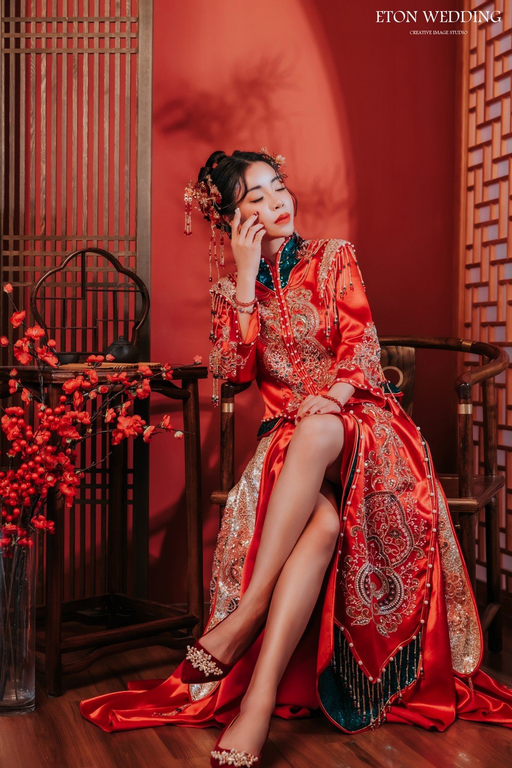 中式禮服出租,中式禮服,中式婚紗,秀禾服,龍鳳褂