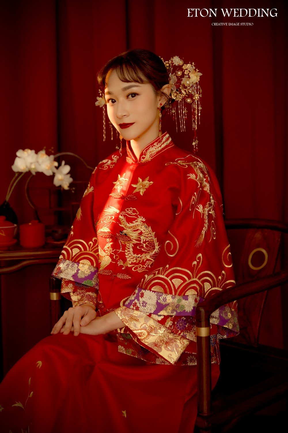 中式禮服出租,中式禮服,中式婚紗,秀禾服,龍鳳褂