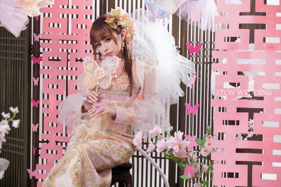 新中式婚紗,中式婚紗,秀禾服,東方婚紗