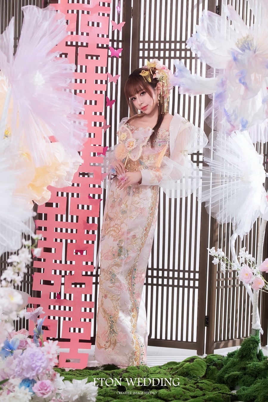 新中式婚紗,中式婚紗,秀禾服,東方婚紗