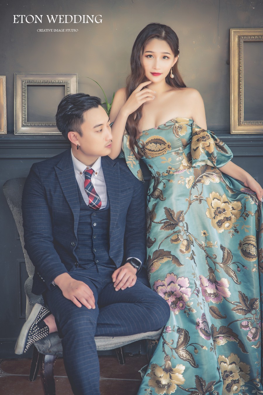 花布款禮服婚紗全新免費升等 自助婚紗 拍婚紗 婚紗攝影 婚紗工作室 婚紗照