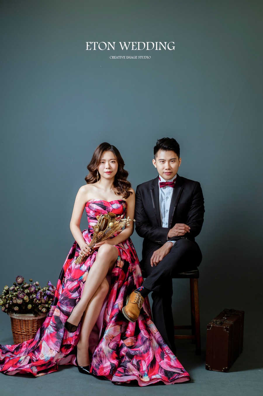 花布款禮服婚紗全新免費升等 自助婚紗 拍婚紗 婚紗攝影 婚紗工作室 婚紗照